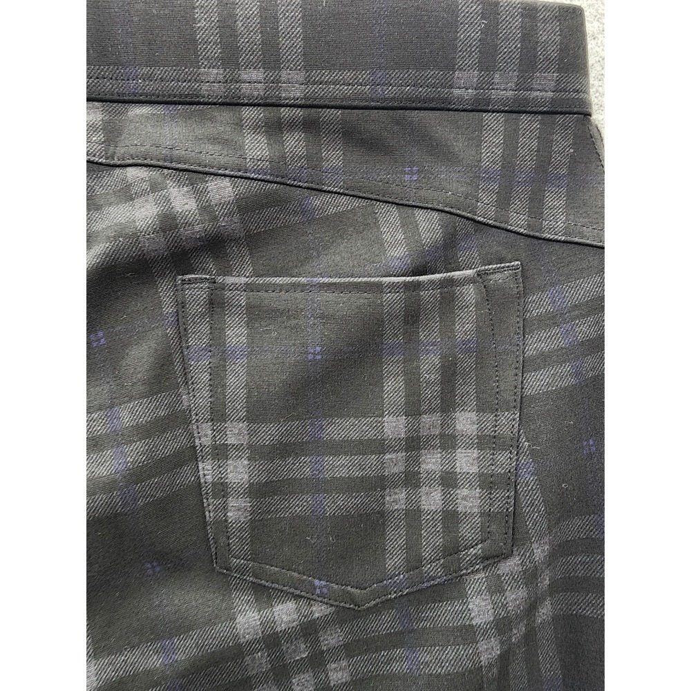 Simply Vera Vera Wang Skinny Plaid Pants Womens L Grey Black Checkered Trousers - Picture 7 of 11